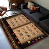 3D HOMM3 Heroes of Might and Magic Map Treasure Chest Retro Game Carpet Rug for Living Room Bedroom Home Sofa,Non-slip Floor Mat