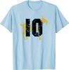 GOAT 10 Greatest Of All Time Distressed Vintage Argentina Football Gifts T-Shirt