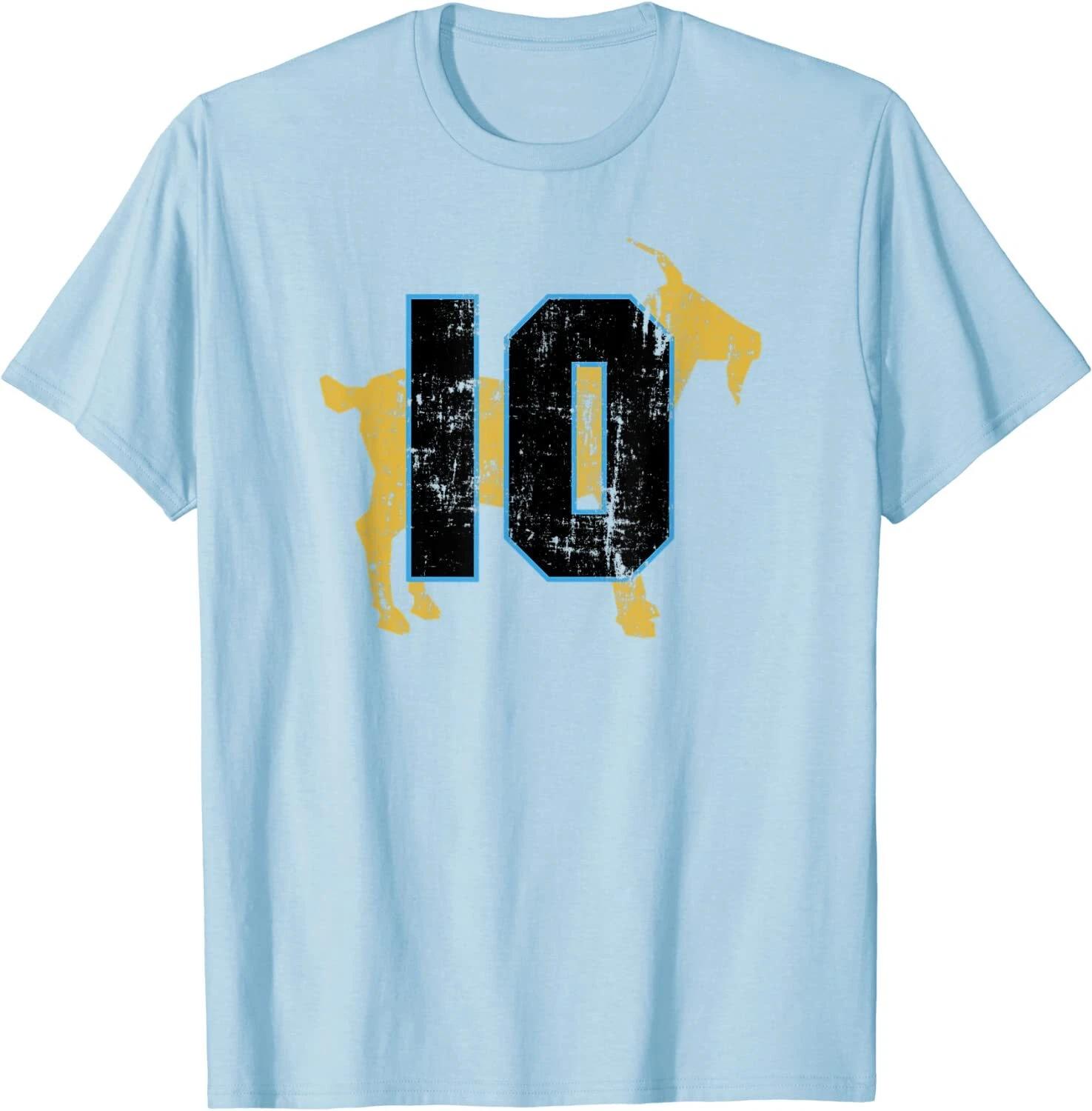 GOAT 10 Greatest Of All Time Distressed Vintage Argentina Football Gifts T-Shirt S