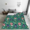 Custom Sofa Fleece Gnomes Merry Christmas Throw Blanket Warm Flannel Blankets For Bed Travel Couch Bedspreads
