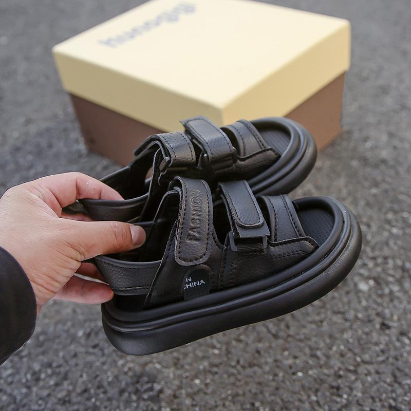 

[Summer Mesh Sports Shoes for Boys and Girls Soft Sole Dad Shoes for Kids Breathable Walking Shoes] size 30 чорний