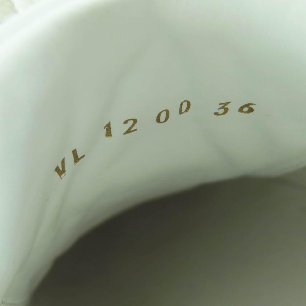 Great LOUIS VUITTON Low Cut Sneakers Monogram Lace-up White Leather Women 36 Used