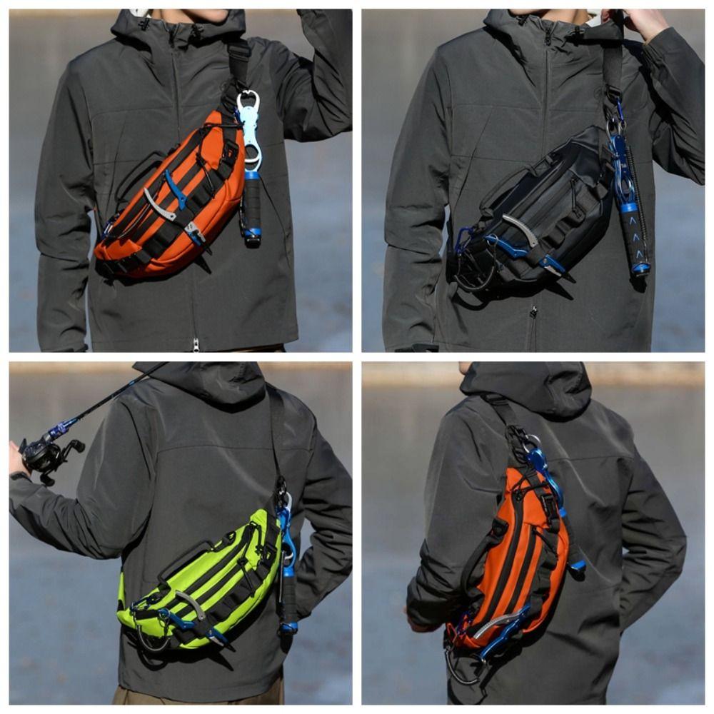 

Waterproof Fishing Tackle Bags Large Capacity Fishing Waist Bag Fishing Lure Bag Hiking Climbing зелений