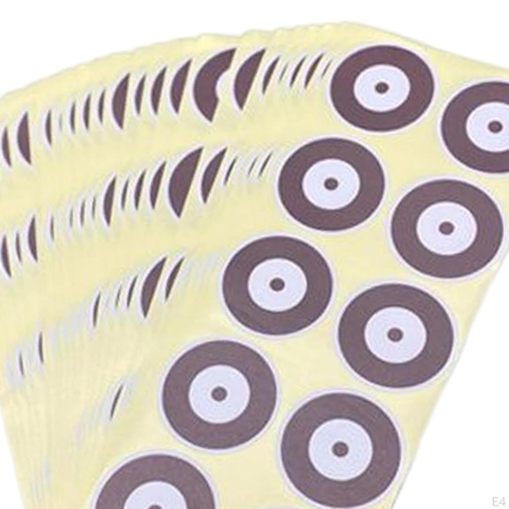 250 Pcs/25 Sheets Reactive Paper Target Stickers High Visibility Colored Marks