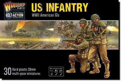 Warlord Action US-Infanterie Bausatz WLG402013012 Spiele/Bolt 1/56 (30 Figuren) (Personal)