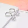 New 925 Sterling Silver Flower Piercing Stud Earring For Women Girls Party Jewelry Pendientes Accessories Eh1263