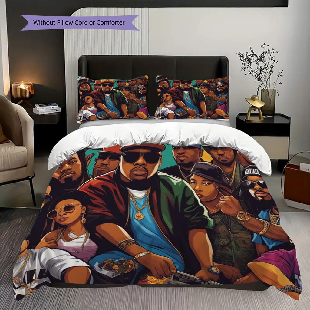 Rap Legends Visual Tribute Bedding 1 Duvet Cover 2 Pillowcase Without Core Christmas Birthday Gift Duvet Cover And Pillowcase Bedding Set