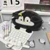 Penguin Pencil Case Plush Large Capacity Girls Stationery Storage Bag For Students