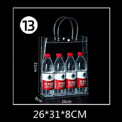 1PC Clear Tote Bag Transparent Shopping Bags Shoulder Handbag PVC Waterproof Storage Bag for Gift Cosmetic Plastic Bags 18 Sizes
