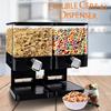 New Double Cereal Dispenser Storage Dry Food Snack Container Wall Mounted Kitchen Canister Contain Box for Home Kitchen