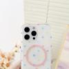 For iPhone 16 Pro Case Polka Dot Pattern TPU + PC Phone Cover Compatible with MagSafe