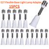 1-10PCS LED Light Bulb Lamp Holder Flexible Extension Adapter Socket Extend E27 To E27 Adapter Converter Wall Base Holder Screw
