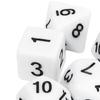 21Pcs Multi Sided Dice Set Waterproof Safe Practical Puzzle Tabletop Game Polyhedral Dice Kit White