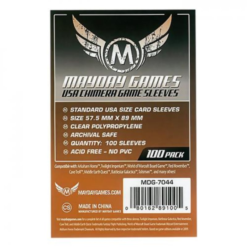 Mayday Card Sleeves 57.5x89 - 100pack Board Game
