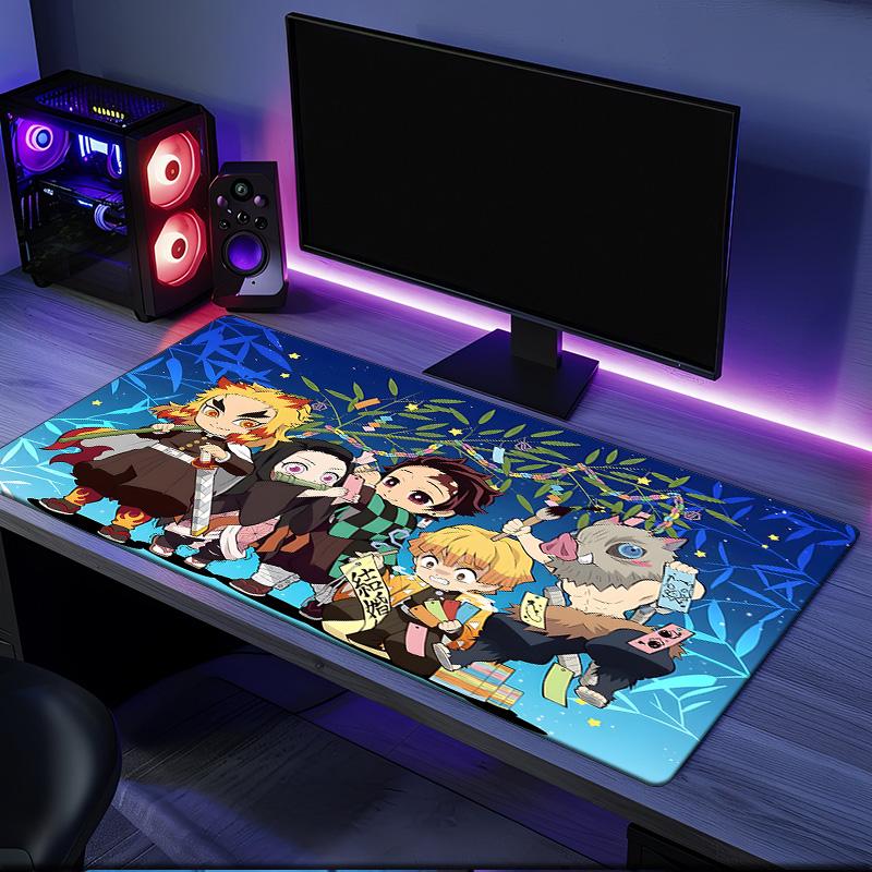 Anime Slayer Characters Mouse Pad, Rubber Base, Mouse Pad for Gamers and Office Use, Gaming Desk , Easy To Clean Mat Christmas fan gifts
