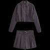 Fashion Style 2024 Spring and Summer New Women's Pleated Hem Technology Fabric Jacket Short Coat High Waist Shorts 2753034