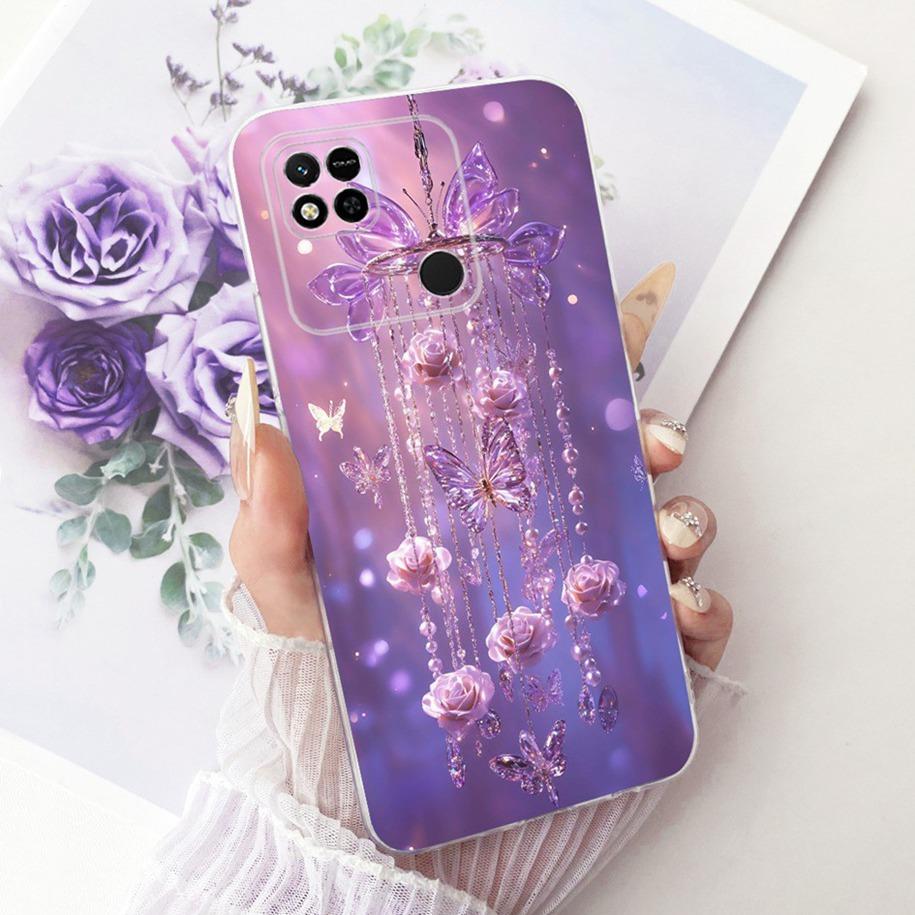 For Xiaomi Redmi 10A Case New Fashion Flower Cover Soft Clear Silicone Bumper Protective Shell For Xiaomi Redmi 10A Sport Fundas