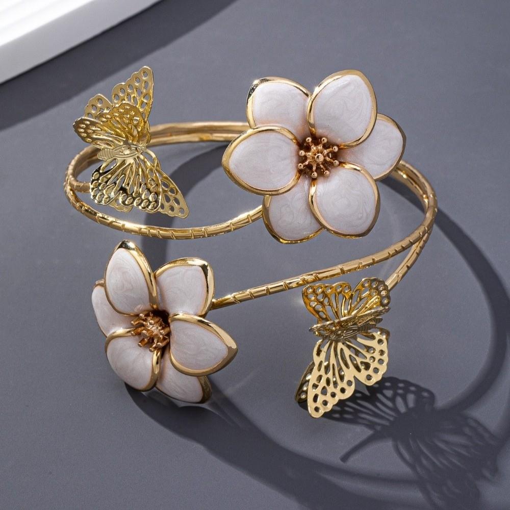 Exquisite Enamel Glaze Armband Vintage Butterfly Open Bangle  Special Events