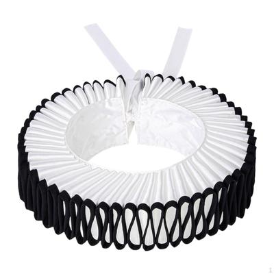 Elizabethan Clown Neck Ruffle Detachable Ruffled for Holiday Prop