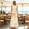 Women's Long Flowy Tank Dress Lightweight Sleeveless Loose Fit,Summer Resort Style,Comfortable for Beach Vacation,Daily Casual & Outdoor Wear