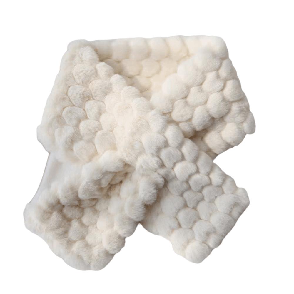 Thickened Cross Scarf Cold-proof Knitted Neckerchief Elegant Neck Collar  Outdoor