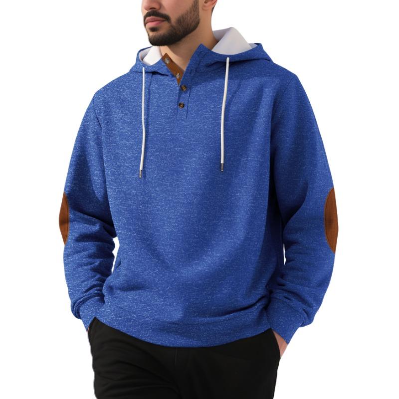 Casual Long Sleeve Hooded Pullover Solid Thick Men S Sweatshirt