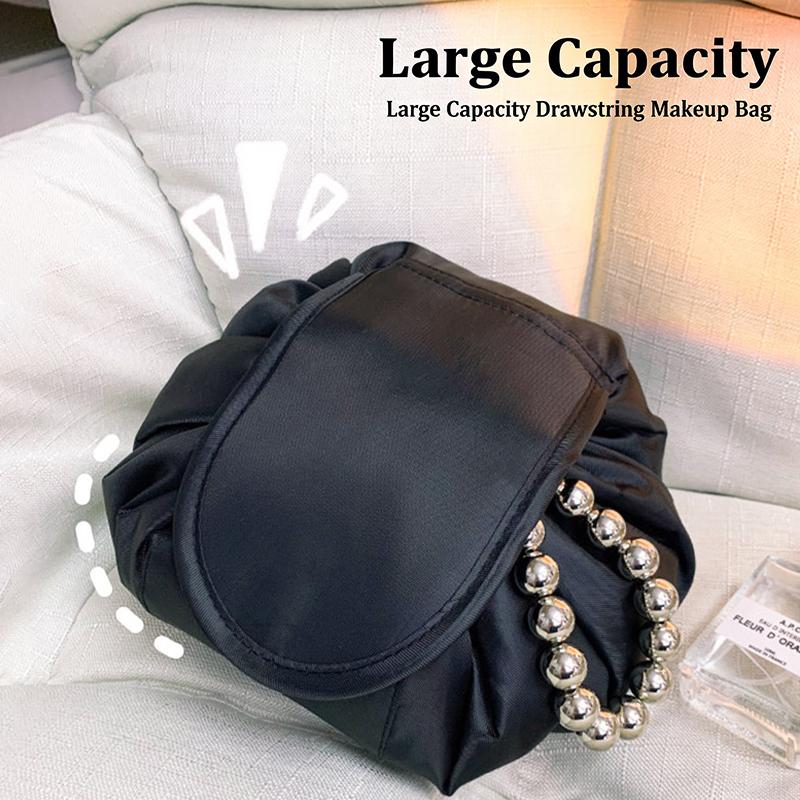 Women Drawstring Cosmetic Bag Travel Storage Makeup Bag Portable Waterproof Toiletry Case