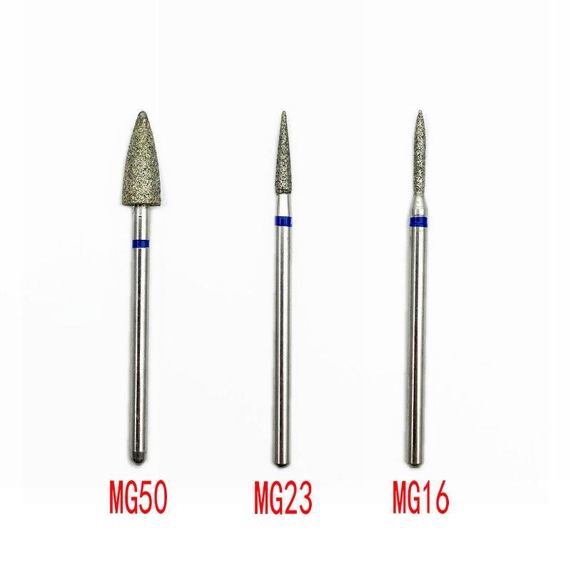 10pcs/set Dental Part Electroplated Diamond Point Polisher Dental Low Speed Handpiece HP Burs Dental Lab Nail Drill Bits