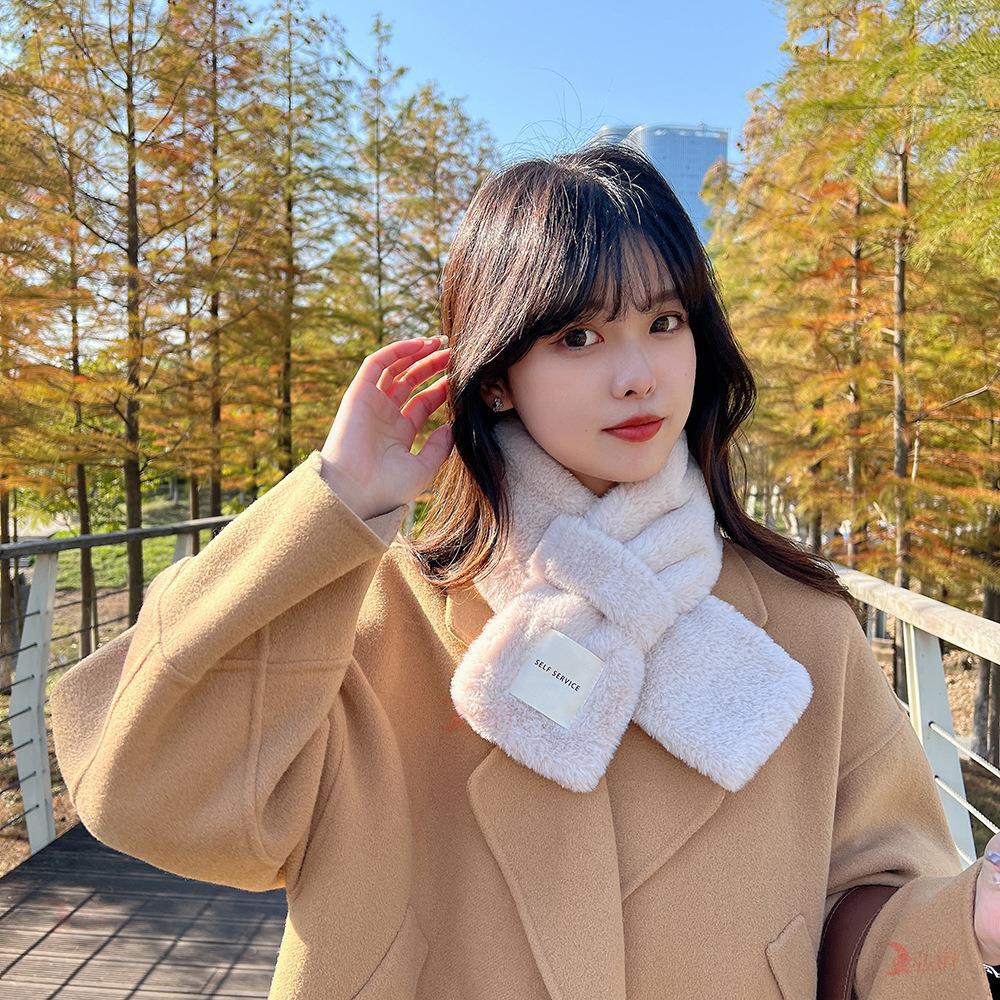 Зимний женский шарф Шарф Женский осенне-зимний плюшевый воротник и защита шеи one size