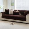 Simple Nordic Plush Sofa Cushion Winter Solid Color Versatile Gray Thickened Non-slip Cushion Modern Sofa Cover Cover
