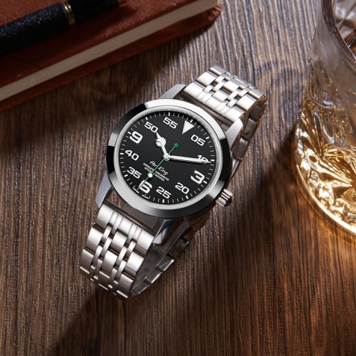 BINLUN Stainless Steel Watch Band, Premium Replacement Strap for Men and Women, 6 Colors (Gold, Silver, Black, Rose Gold, Silver Gold, Rose Silver), 1