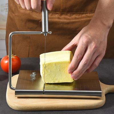 Cheese Tool Stainless Steel with Graduated Multifunctional Cheese Slicer Sausage Ham Slicing Butter Knife Cheese Cutter