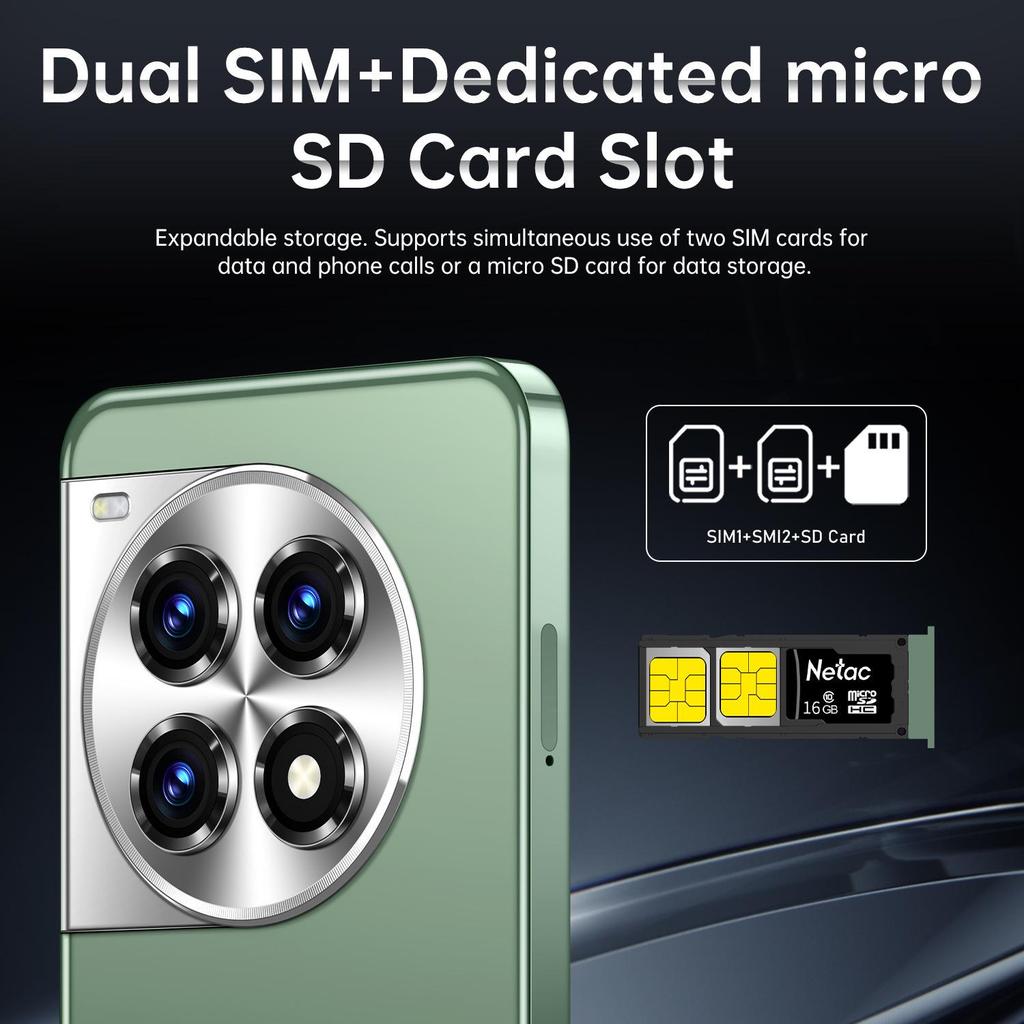 Top-Selling S12 Plus 7.3-Inch Android Mobile Phone, 16GB+1TB Storage