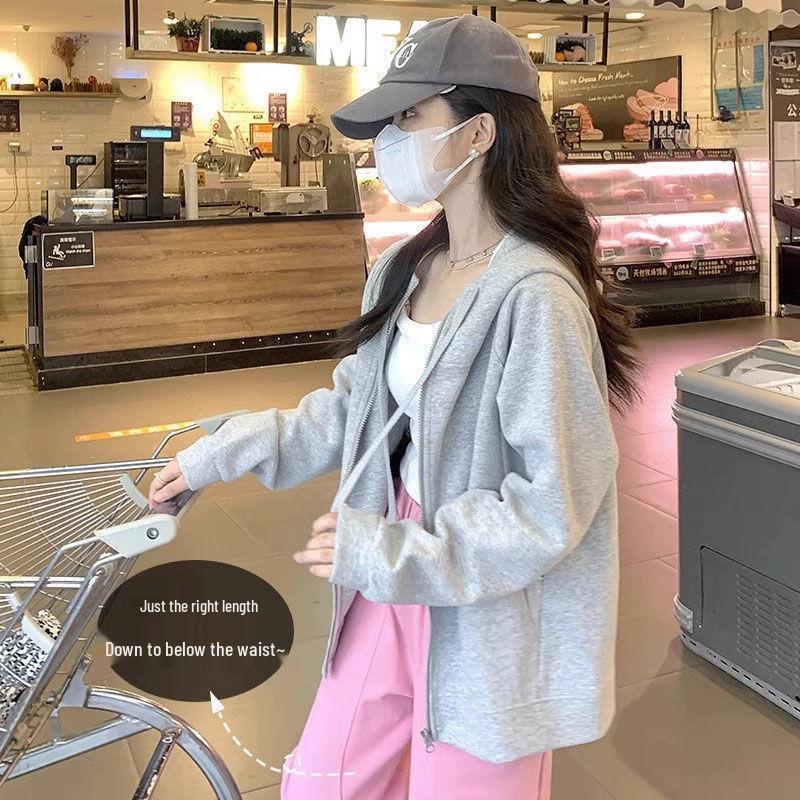 Women's Oversized Hooded Sweatshirt - New 2024 Spring/Autumn Loose Fit Cardigan