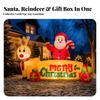 Inflatable Santa Christmas with Reindeer Easy Bottom Zipper Deflation,