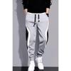 Men's Spring and Autumn Plus Size Solid Colour Loose Thin Section Straight Comfortable Simple Casual Drawstring Pants