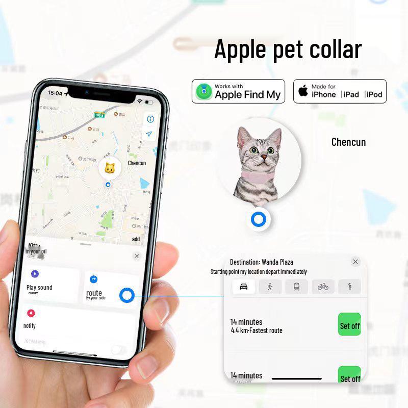 SpotOn Pet Tracker Collar: Bluetooth Anti-Lost Reminder for Puppies and Kittens.