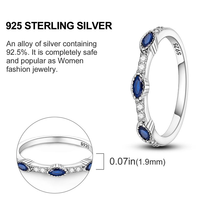 Originální stříbrný prsten 925 Barevné diamanty Zirkony Prsten na prst Pro ženy Šperky Svatební Zásnubní Dárek k narozeninám