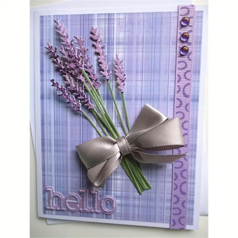 Lavender Metal Cutting Dies DIY Craft Carbon Steel Embossing Template Stencil Scrapbooking for Card Die Cuts Mold Decor