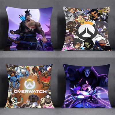 Game O-Overwatch FPS First Person Sports Pillow Case Cover Square Sofa with for Pattern Comfortable Cushionsuitable of Room
