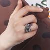 Adjustable Dragon Rings Opening Black Dragon Rings Fashion Pterosaur Wings Ring  For Men