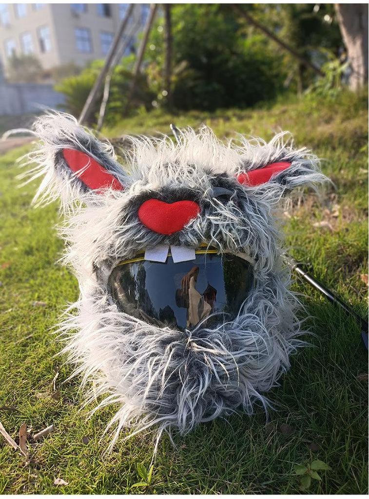 Custom Plush Helmet Cover - Soft, Durable, Wear-Resistant, Cute Cartoon Design