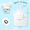 Kids Apron and Chef Hat Set, 30 Pieces Adjustable for Cooking Baking Painting, Ages 6-13, White