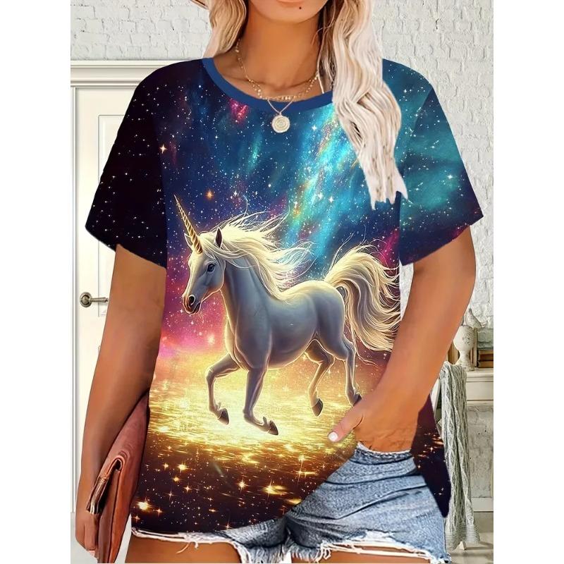 3D Printed Women's T-shirt Summer Breathable Fashion Versatile Casual