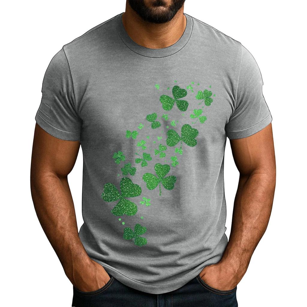 Men's Popular T-shirt Printed Round Neck Short Sleeve T-shirt