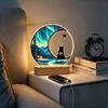 Creative Acrylic Night Light Custom Name Exquisite Moonlight Paired with a Pet’s Back View Pattern Personalized Home Ornament