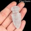 1Pc Natural Quartz Dagger Sword Carving Stone Ornaments Decorative, Reiki Healing Gemstones Home Decor, DIY Jewelry Craft Collections Gifts 50×20mm