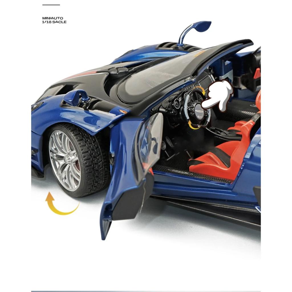1/18 Pagani Huayra BC Supercar Alloy Car Diecasts & Toy Vehicles Car Model Sound and Light Παιχνίδια αυτοκινήτου για παιδιά Δώρα