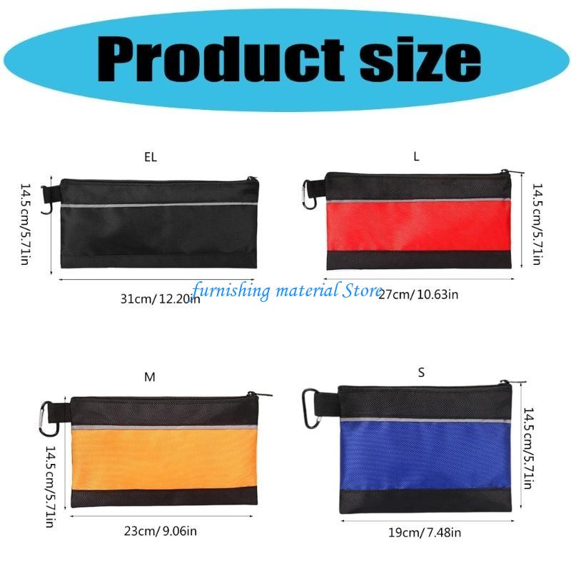Y5GD Compact Oxford Fabric Tool Bag For Electricians Zippered Tool