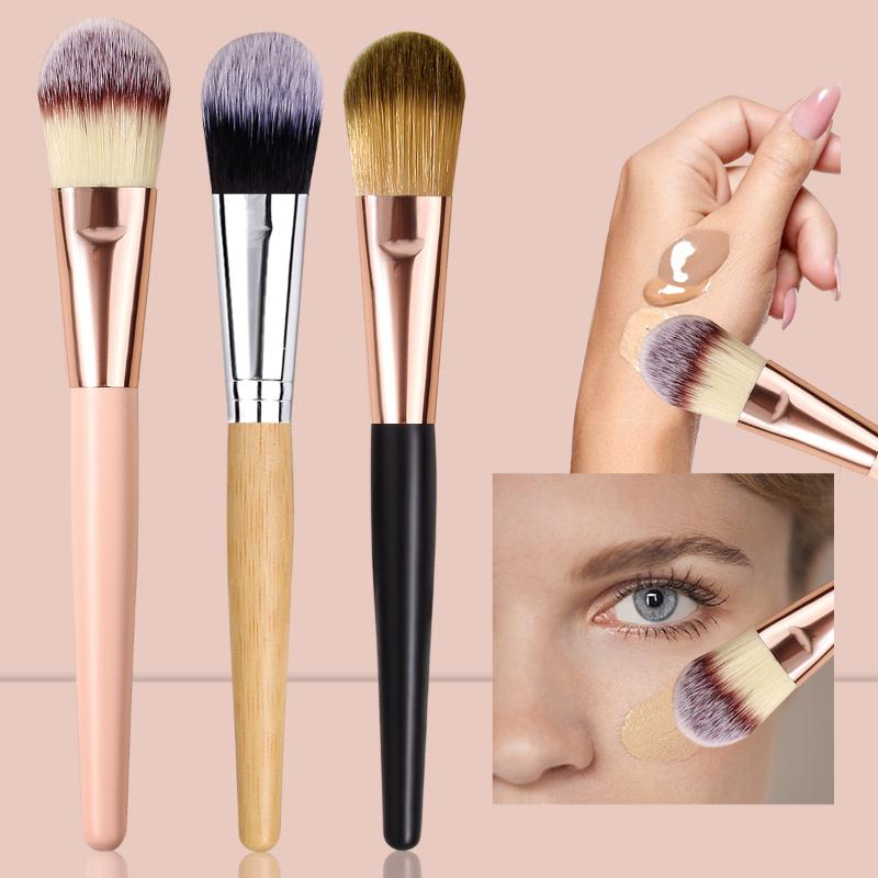 Woman Cosmetic Tool Wooden Handle Facial Mask Brush Makeup Brush Multifunction Diy Facial Foundation Cosmetic